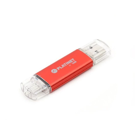 Platinet Pendrive 16 GB USB 2.0 AX-Depo + Micro USB Tablethez piros - 43197