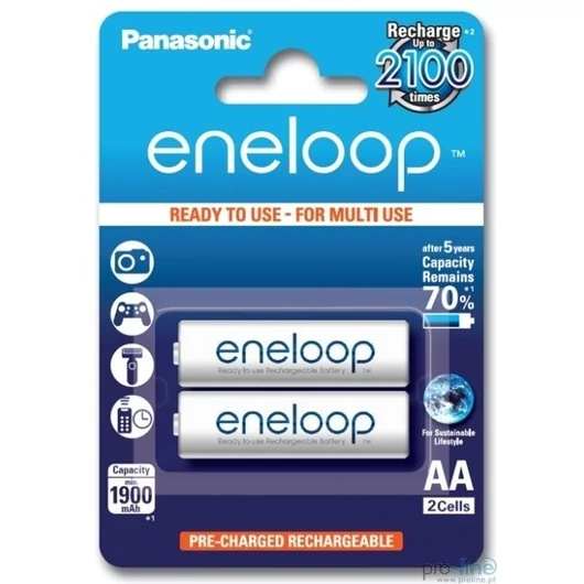 Panasonic Eneloop R6/Aa 1900 mAh (2) Blister - BK-3MCCE-2BE