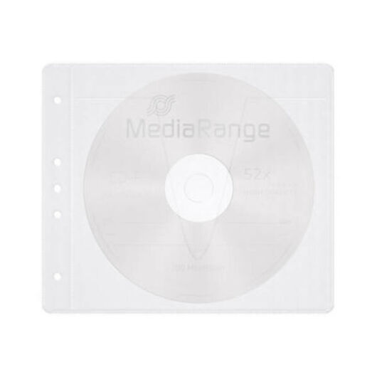 MediaRange Lefûzhető CD tasak fehér 50db - BOX60
