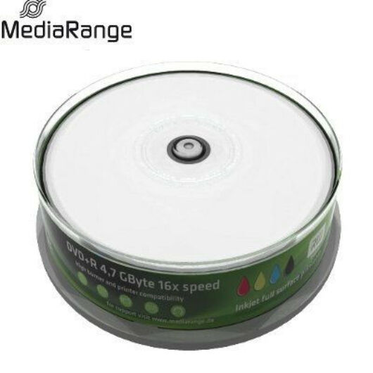 MediaRange DVD+R 16X Nyomtatható Felületű Lemez Cake (25) - MR408