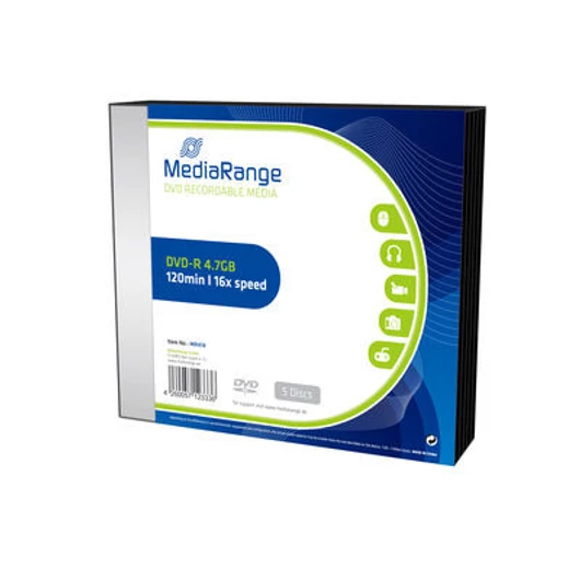 MediaRange DVD-R 16X slim tokban (5) - MR418