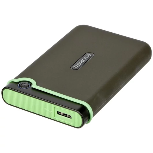 Transcend Storejet 25M3 1TB Ext. HDD Külső Merevlemez 2.5'' USB 3.0, Sw Elite, Szürke / Zöld - TS1TSJ25M3
