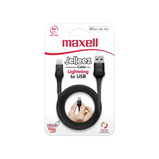 Maxell Jelleez Lightning kábel [1,2m] fekete