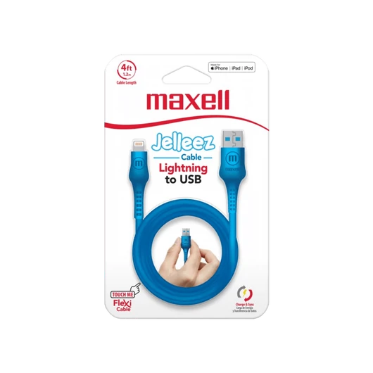 Maxell Jelleez Lightning kábel [1,2m] kék