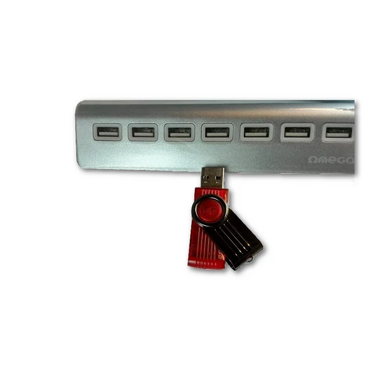 Omega USB 2.0 Hub 7 Port, Alumínium Házban 42849 - 42849