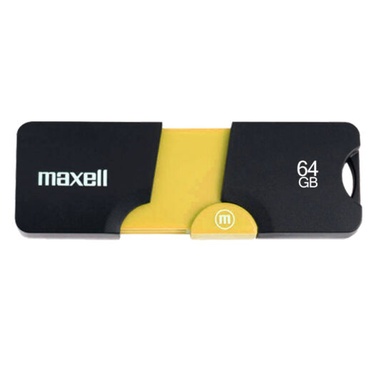 Maxell FLIX 64GB pendrive [USB 3.0] Fekete-Sárga