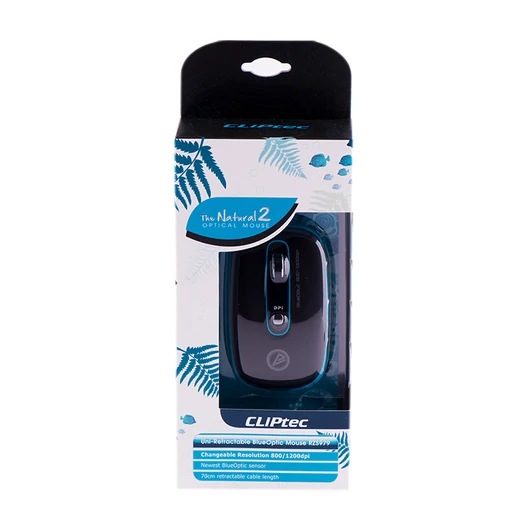 Cliptec Optikai Egér Automatikus Behúzóval Rzs979-09 Kék - RZS979_09