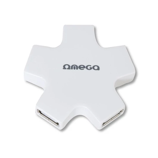 Omega USB 2.0 Hub 4 Port Star White [42858] - 42858