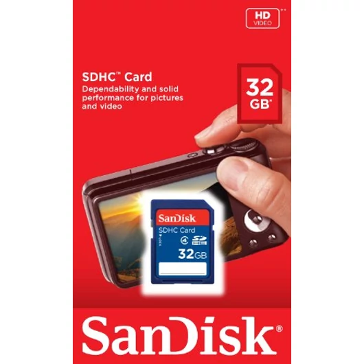 SanDisk 32GB SDHC Memóriakártya Class 4 (SDSDB-032G-B35)