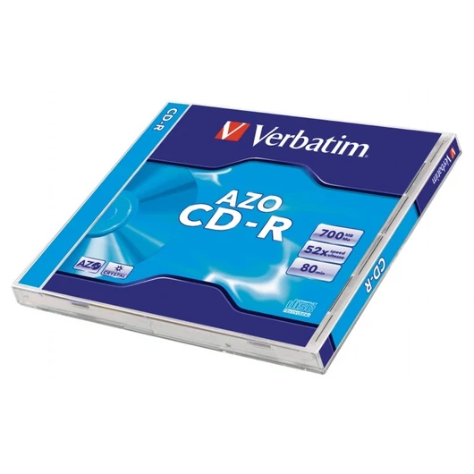 Verbatim CD-R 52X lemez Crystal Azo réteggel 700 MB - normál tokban (1)
