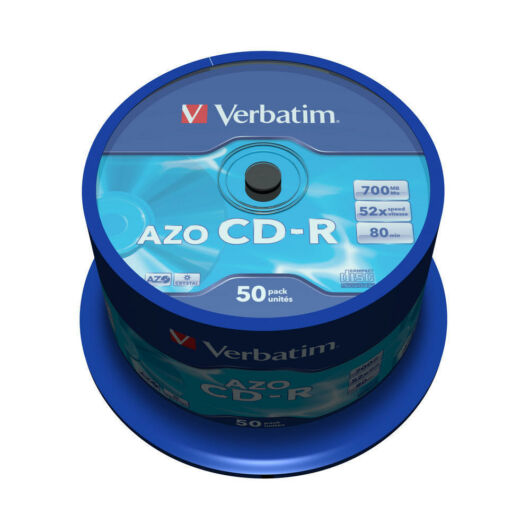 Verbatim CD-R 52X Lemez, Crystal Azo Réteg - Cake (50) - 43343