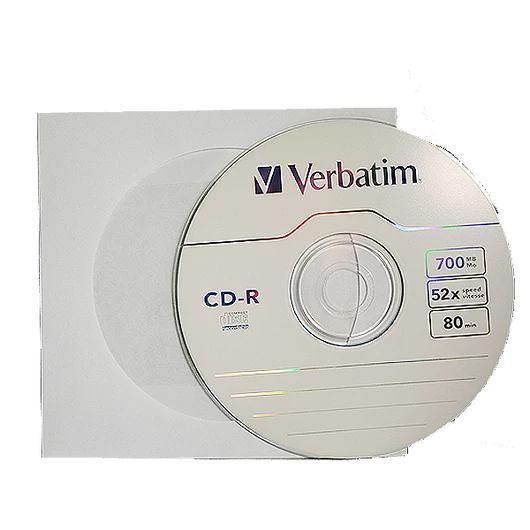 Verbatim CD-R lemez 52X 700 MB papírtokban - fehér (10 db)