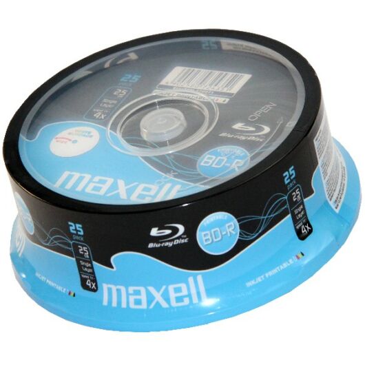 Maxell BD-R 25 GB 4X Nyomtatható Blu-Ray Lemez - Cake (25) - 276071_00