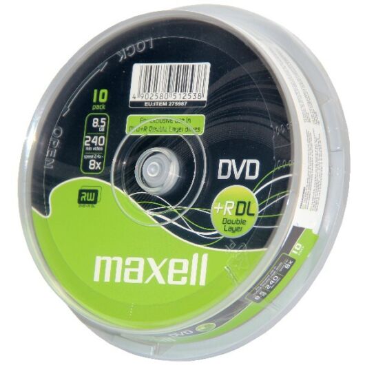 Maxell DVD+R DL 8,5 gB 8X Lemez - Cake (10) - 275987_40