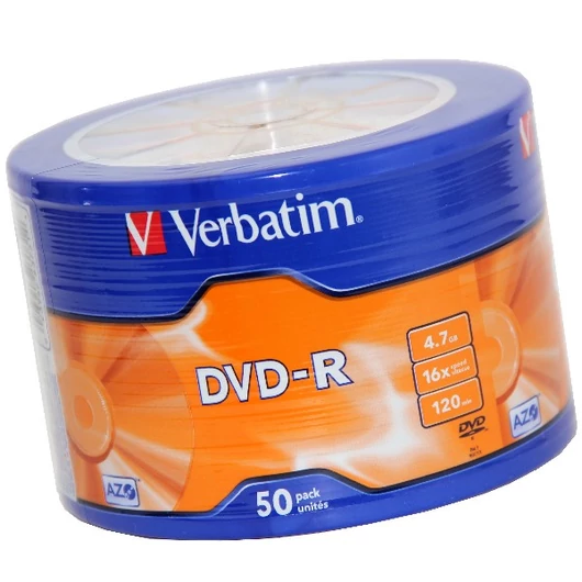 Verbatim DVD-R 16X lemez 4,7 GB - Shrink (50)