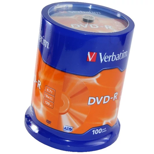 Verbatim DVD-R 16X Lemez - Cake (100) - 43549