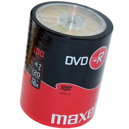 Maxell DVD-R 16X lemez 4,7 GB - 100 db shrink csomagolás