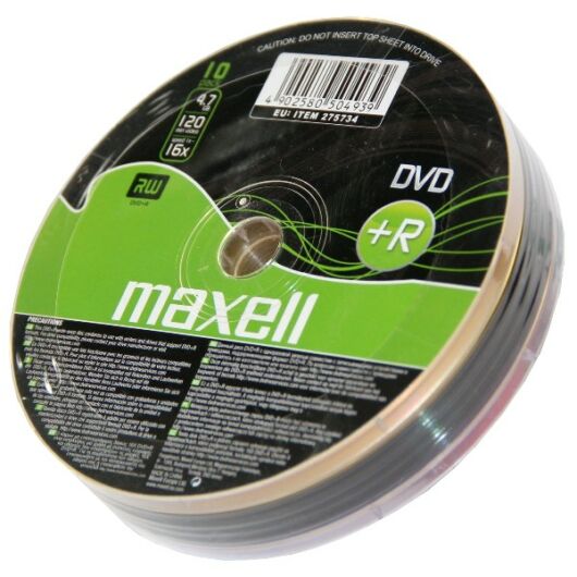 Maxell DVD+R 16X Lemez - Shrink (10) - 275734_40