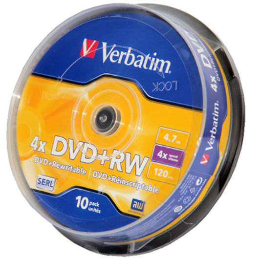 Verbatim DVD+RW 4X Lemez - Cake (10) - 43488