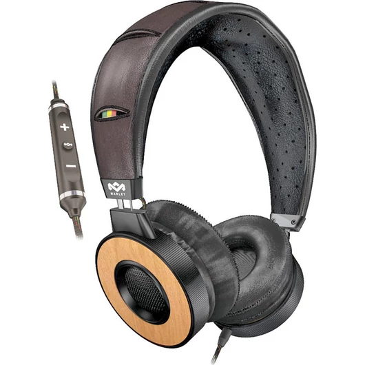 Marley Redemption Song OE Harvest fejhallgató 3,5mm jack csatlakozóval 40mm-es membránnal - barna (EM-FH023-HA)