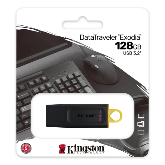 Kingston DataTraveler Exodia pendrive 128GB USB 3.2 Gen1 - fekete