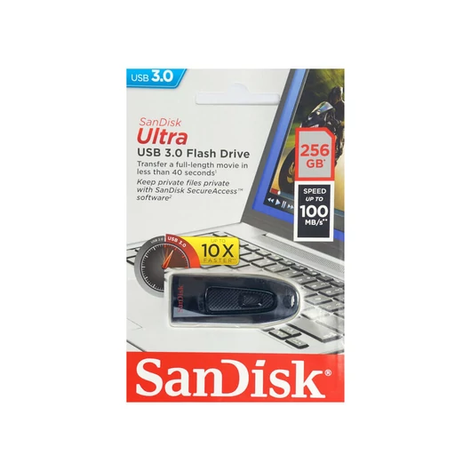 SanDisk Cruzer Ultra pendrive 256GB USB 3.0 - fekete