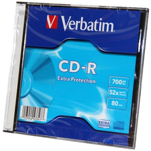 Verbatim CD-R lemez 700 MB 52x slim tokban
