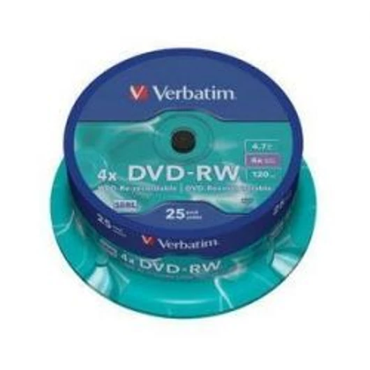 Verbatim DVD-RW 4X Lemez - Cake (25) - 43639
