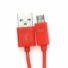 Kép 3/5 - Omega PVC Micro USB Adat Kábel 1m, piros