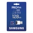 Kép 1/3 - Samsung PRO Plus microSDXC memóriakártya 128 GB USB adapterrel CL10 UHS-I (180/130 MB/s)