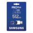 Kép 1/3 - SAMSUNG PRO PLUS 512GB microSD + USB adapter CL10 UHS-I U3 (180/130 MB/s)