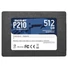 Kép 2/4 - Patriot P210 512GB SSD Meghajtó 450/350 MB/s [2.5"/SATA3]