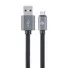 Kép 2/2 - Gembird Type-C USB 2.0 harisnyázott kábel [1.8m] fekete
