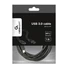 Kép 1/4 - Gembird Type-C USB 3.0 kábel 1,8m - fekete