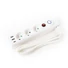 Kép 1/4 - Fiesta hosszabbító kábel 3 aljzattal és 3 USB porttal 1,5m 10A túlfeszültségvédelemmel - fehér