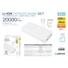 Kép 4/4 - Platinet Power Bank szett  20000mAh + 20W PD töltő + 1M USB-C/USB-C kábel  Fehér