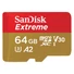 Kép 2/3 - Sandisk Extreme Mobile Gaming 64GB MICRO SDXC A2 C10 V30 UHS-I U3 (170/80 MB/s)