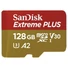 Kép 4/4 - SanDisk Extreme Plus 128GB Micro SDXC U3 V30 + Adapter (200/90 MB/s)