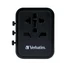 Kép 6/7 - Verbatim utazási adapter UTA-01 2x USB-A porttal, fekete