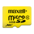 Kép 2/2 - MAXELL YELLOW MICRO SDXC + ADAPTER 64GB CL10 (80 MB/s olvasási sebesség)
