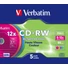 Kép 1/7 - Verbatim CD-RW Colour újraírható lemez 12X 700MB - színes (5db slim tokban)
