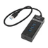 Kép 1/3 - 42462 OMEGA USB 3.0 HUB 4 PORT BLACK [42462]