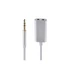 Kép 1/3 - RL-20s-silver REMAX RL-20S Csatlakozó elosztó 3,5 mm-es jack 2 x 3,5 mm-es jackre, Ezüst