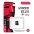 Kép 1/3 - Kingston 8GB Micro SDHC Memóriakártya UHS-I Industrial Temp (90.45 Mb.S) (SDCIT/8GBSP) - SDCIT_8GBSP