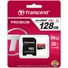 Kép 1/3 - Transcend 128GB Micro SDXC Memóriakártya Class 10 UHS-I + Adapter - TS128GUSDU1
