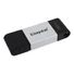 Kép 2/5 - KINGSTON DT80 DATA TRAVELER PENDRIVE 32GB USB Type-C Ezüst-Fekete