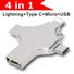 Kép 1/4 - 16GB VIKING pendrive 4az1-ben ( LIGHTNING. USB-C. MICRO USB. USB-A) - VUF16GBS
