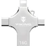 Kép 4/4 - VIKING PENDRIVE 16GB Lightning + USB-A + Type-C + Micro USB Ezüst