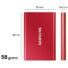 Kép 8/9 - SAMSUNG T7 Külső SSD 500GB USB 3.2 Gen.2 Type-C Piros