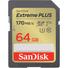 Kép 2/2 - Sandisk Extreme Plus SDHC 64GB CL10 UHS-I U3 V30 (170 MB/s)